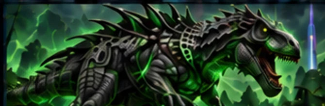 Arte ilustrativa de Indominus Rex estilo Excellent